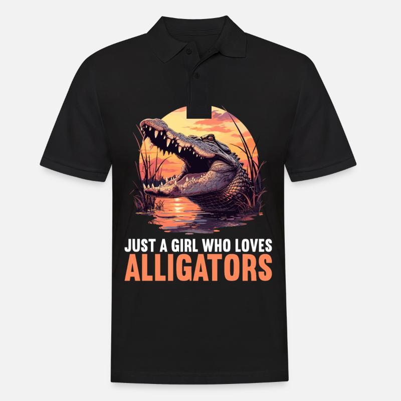 Alligatoren Alligator - Männer Poloshirt - Schwarz