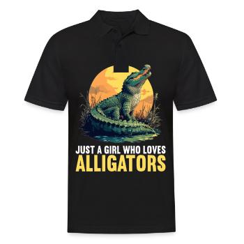 Alligatoren Alligator - Männer Poloshirt - Schwarz - Vorne - Kai (181cm)