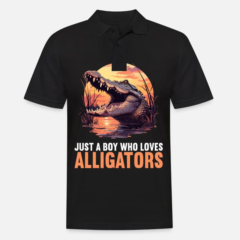 Alligatoren Alligator - Männer Poloshirt - Schwarz
