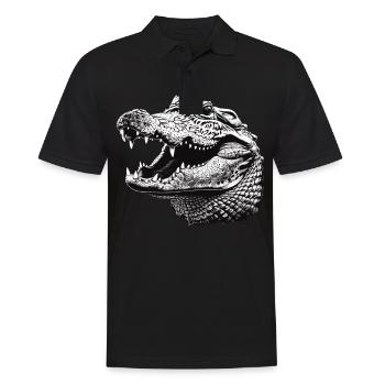 Alligatoren Alligator - Männer Poloshirt - Schwarz - Vorne - Kai (181cm)