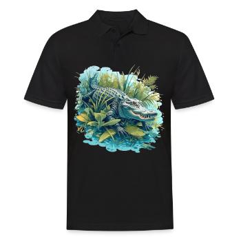 Alligatoren Alligator - Polo Homme - noir - Devant - Kai (181cm)