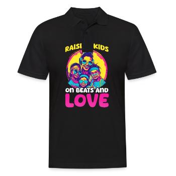 EDM Rave Mom Raising Kids on Beats and Love - Men's Polo Shirt - black - Front - Kai (181cm)