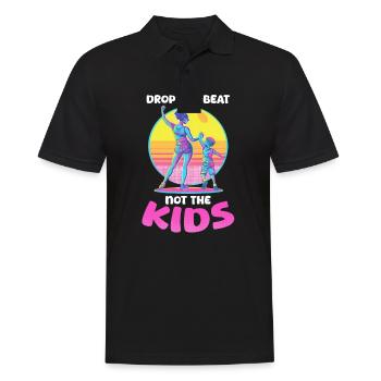 EDM Rave Mom Drop the Beat, Not the Kids - Men's Polo Shirt - black - Front - Kai (181cm)