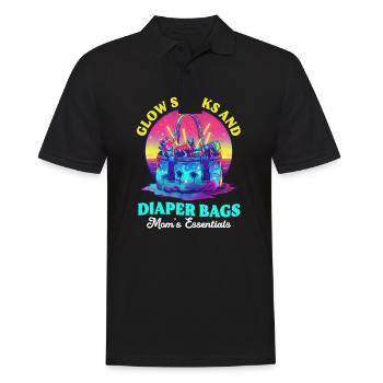 EDM Rave Mom Sticks & Diaper Bags - Men's Polo Shirt - black - Front - Kai (181cm)