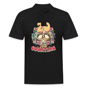 20 Years Anniversary 20 Years And Counting - Men's Polo Shirt - black - Front - Kai (181cm)