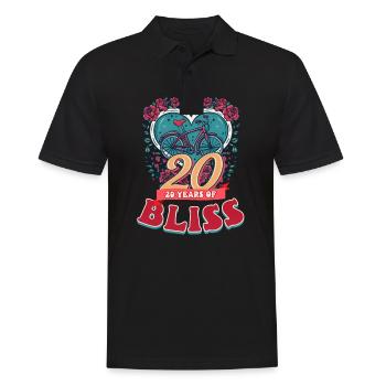 20 ans 20 ans de bonheur - Polo Homme - noir - Devant - Kai (181cm)