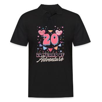 20 ans 20 ans d’aventure - Polo Homme - noir - Devant - Kai (181cm)