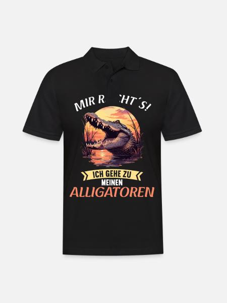 Alligatoren Alligator - Männer Poloshirt - Schwarz