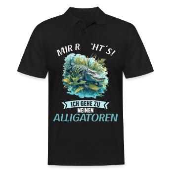 Alligatoren Alligator - Männer Poloshirt - Schwarz - Vorne - Kai (181cm)