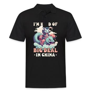 Chinesisch ist eine große Sache in China - Männer Poloshirt - Schwarz - Vorne - Kai (181cm)