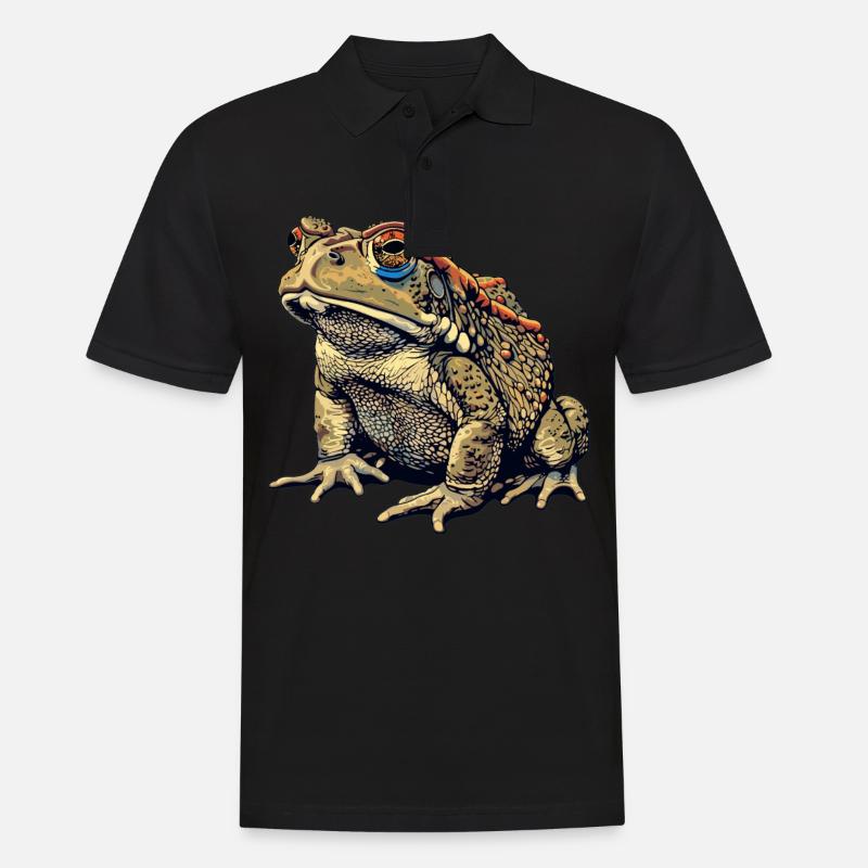 Toad Kröten Kröte - Männer Poloshirt - Schwarz