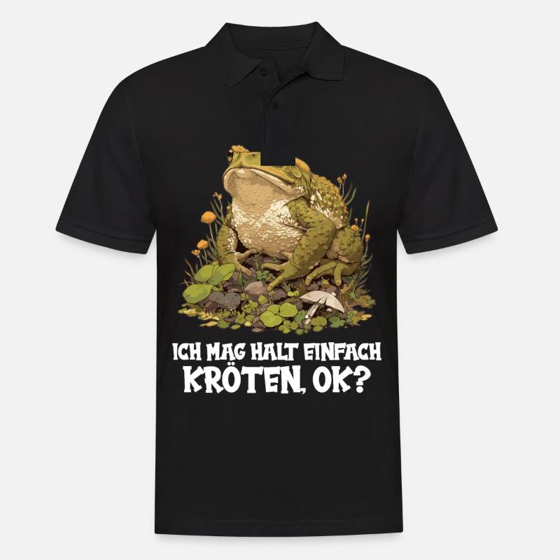 Toad Kröten Kröte - Männer Poloshirt - Schwarz