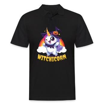 Halloween Unicorn Witchicorn - Men's Polo Shirt - black - Front - Kai (181cm)