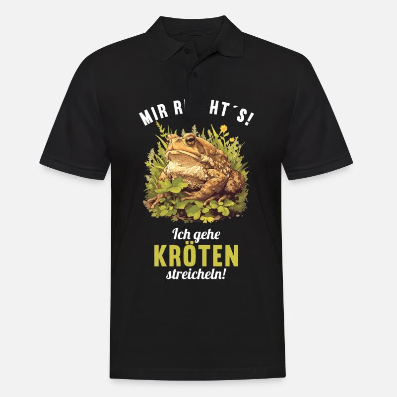 Toad Kröten Kröte - Männer Poloshirt - Schwarz