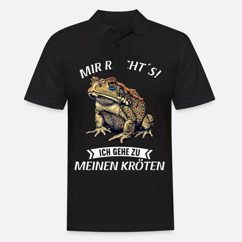 Toad Kröten Kröte - Männer Poloshirt - Schwarz