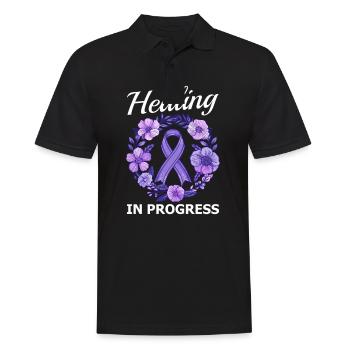 Domestic Violence Healing in Progress - Men's Polo Shirt - black - Front - Kai (181cm)