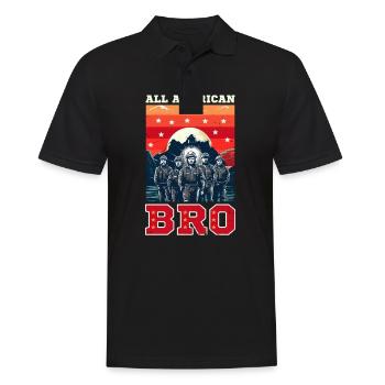 4. Juli Coal Miner All American Bro - Männer Poloshirt - Schwarz - Vorne - Kai (181cm)