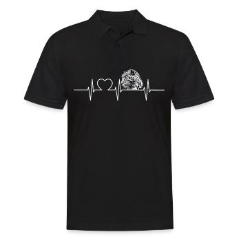 Amur Leopard Amurleoparden Amurleopard - Men's Polo Shirt - black - Front - Kai (181cm)