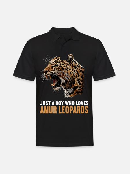 Amur Leopard Amurleoparden Amurleopard - Men's Polo Shirt - black
