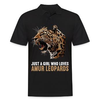 Amur Leopard Amurleoparden Amurleopard - Men's Polo Shirt - black - Front - Kai (181cm)