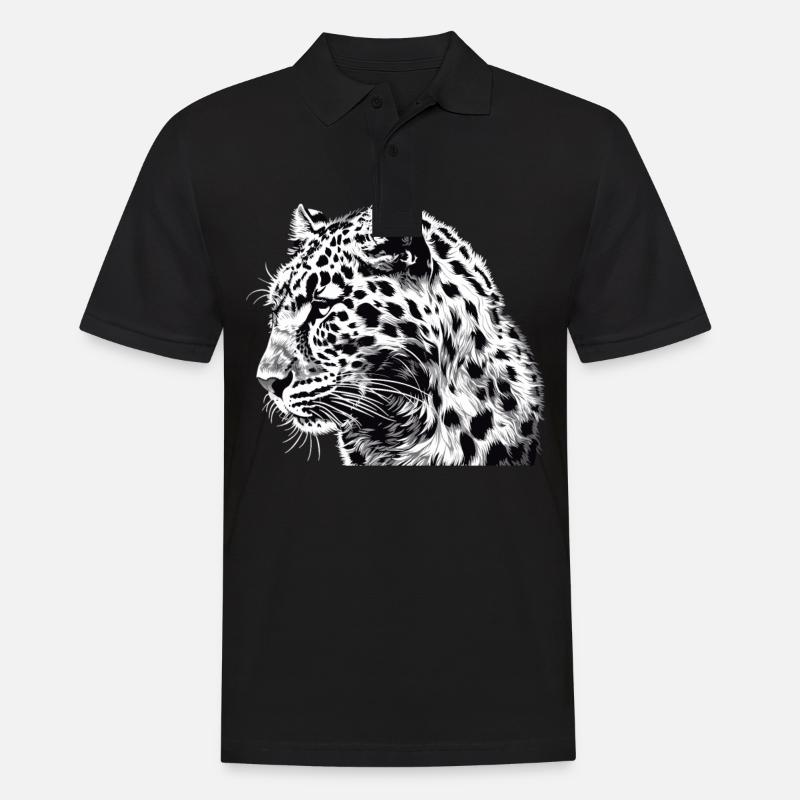 Léopard léopard - Polo Homme - noir