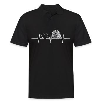 Leoparden Leopard - Männer Poloshirt - Schwarz - Vorne - Kai (181cm)