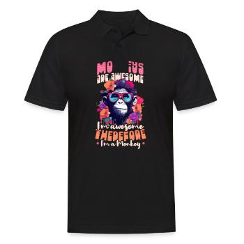 Monkey Lover Monkeys Are Awesome I'm Monkey - Men's Polo Shirt - black - Front - Kai (181cm)