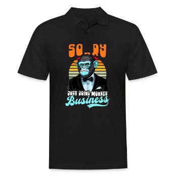 Monkey Lover Sorry Doing Monkey Business - Men's Polo Shirt - black - Front - Kai (181cm)