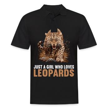 Leoparden Leopard - Männer Poloshirt - Schwarz - Vorne - Kai (181cm)