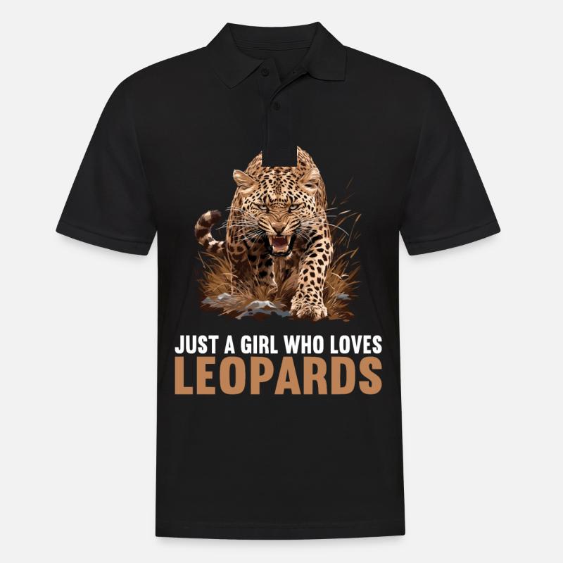 Leoparden Leopard - Männer Poloshirt - Schwarz