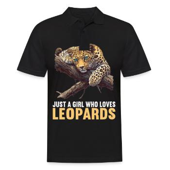 Leoparden Leopard - Männer Poloshirt - Schwarz - Vorne - Kai (181cm)