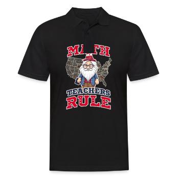 4. Juli Mathelehrer Gnome Lehrer Regel - Männer Poloshirt - Schwarz - Vorne - Kai (181cm)