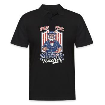 4. Juli Mathelehrer Patriotisch Vintage Retro - Männer Poloshirt - Schwarz - Vorne - Kai (181cm)