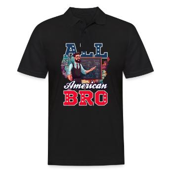 4. Juli Mathelehrer All American Bro - Männer Poloshirt - Schwarz - Vorne - Kai (181cm)