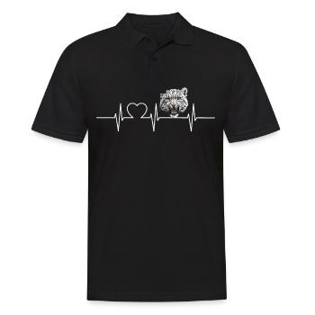 Snow Leopard Schneeleoparden Schneeleopard - Männer Poloshirt - Schwarz - Vorne - Kai (181cm)