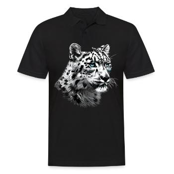 Snow Leopard Schneeleoparden Schneeleopard - Männer Poloshirt - Schwarz - Vorne - Kai (181cm)