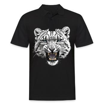 Snow Leopard Schneeleoparden Schneeleopard - Männer Poloshirt - Schwarz - Vorne - Kai (181cm)