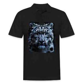 Snow Leopard Schneeleoparden Schneeleopard - Männer Poloshirt - Schwarz - Vorne - Kai (181cm)