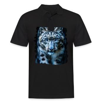 Snow Leopard Schneeleoparden Schneeleopard - Men's Polo Shirt - black - Front - Kai (181cm)