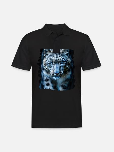 Snow Leopard Schneeleoparden Schneeleopard - Men's Polo Shirt - black