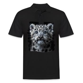 Snow Leopard Schneeleoparden Schneeleopard - Männer Poloshirt - Schwarz - Vorne - Kai (181cm)
