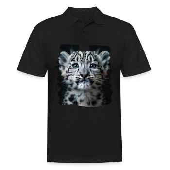 Snow Leopard Schneeleoparden Schneeleopard - Männer Poloshirt - Schwarz - Vorne - Kai (181cm)