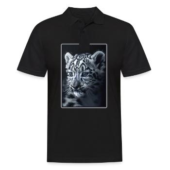 Snow Leopard Schneeleoparden Schneeleopard - Männer Poloshirt - Schwarz - Vorne - Kai (181cm)
