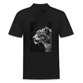 Snow Leopard Schneeleoparden Schneeleopard - Männer Poloshirt - Schwarz - Vorne - Kai (181cm)