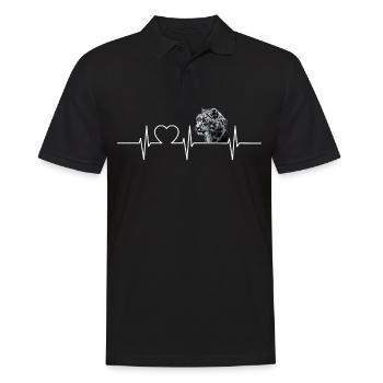 Snow Leopard Schneeleoparden Schneeleopard - Männer Poloshirt - Schwarz - Vorne - Kai (181cm)