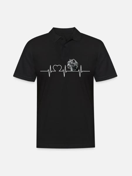 Snow Leopard Schneeleoparden Schneeleopard - Männer Poloshirt - Schwarz