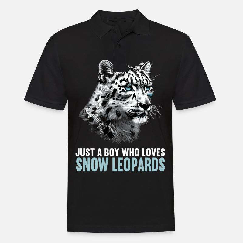 Snow Leopard Schneeleoparden Schneeleopard - Männer Poloshirt - Schwarz