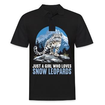 Snow Leopard Schneeleoparden Schneeleopard - Men's Polo Shirt - black - Front - Kai (181cm)