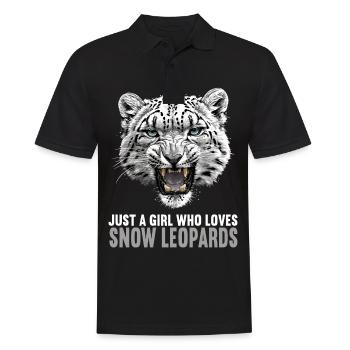 Snow Leopard Schneeleoparden Schneeleopard - Men's Polo Shirt - black - Front - Kai (181cm)