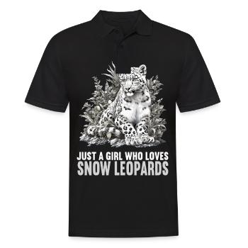Snow Leopard Schneeleoparden Schneeleopard - Männer Poloshirt - Schwarz - Vorne - Kai (181cm)